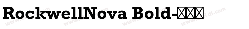 RockwellNova Bold字体转换